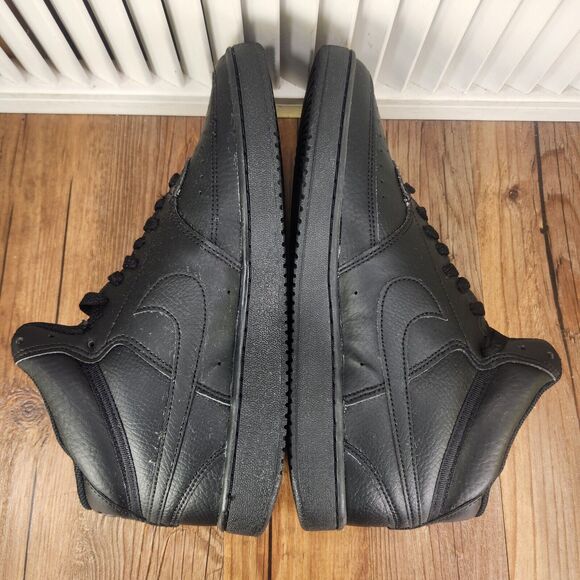 Nike Court Vision Mid Mens 8.5 Triple Black Basketball Sneakers Shoes CD5466-002 - Picture 5 of 9